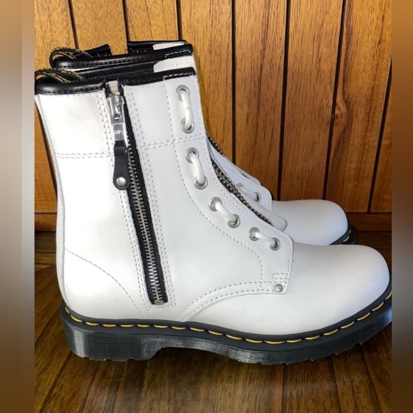 NEW Dr Martens Women's 1460 Twin Zip Leather Lace Up Boots size 8L 7M - Picture 10 of 10